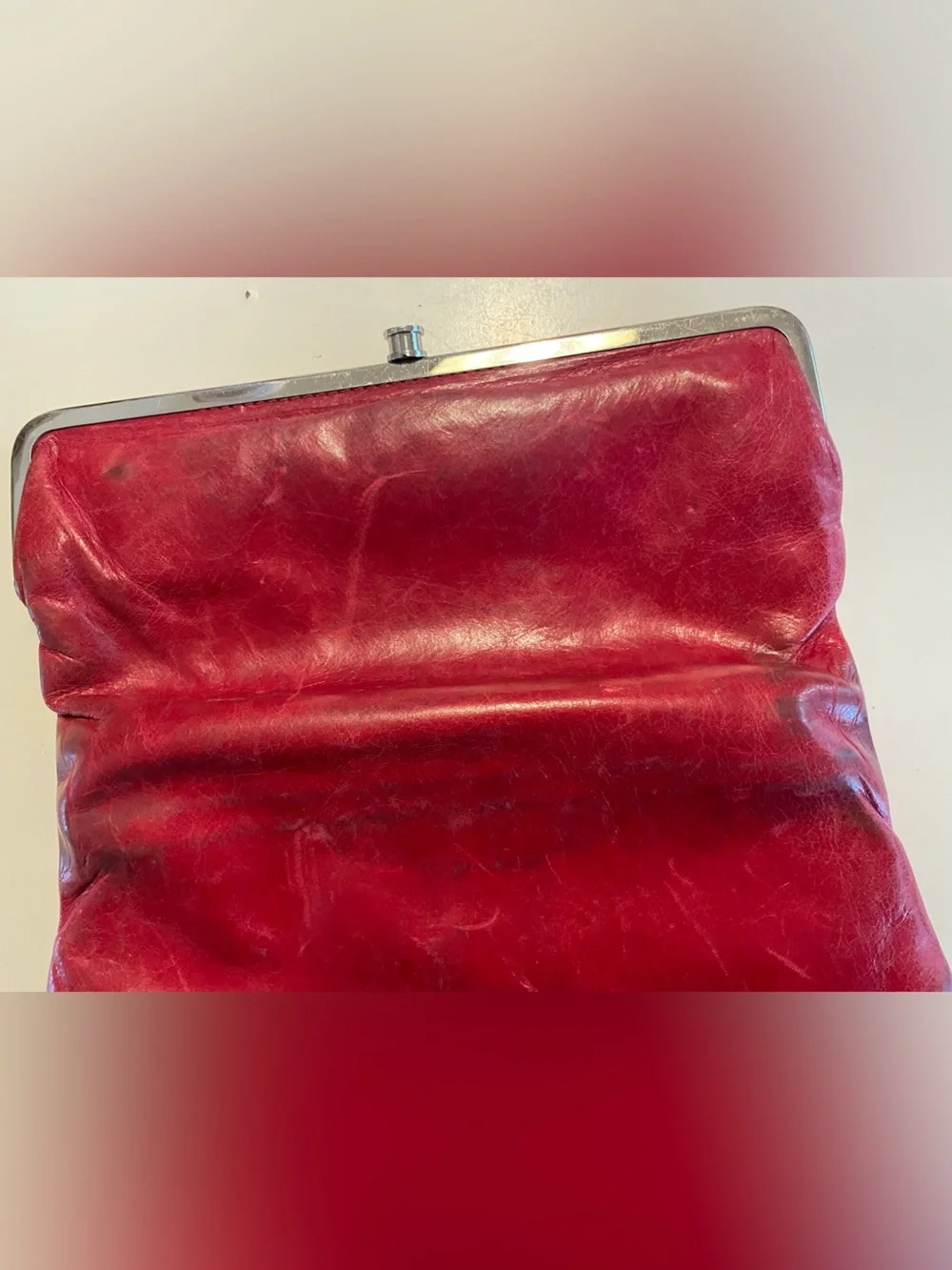 Red Hobo Lauren Clutch Wallet